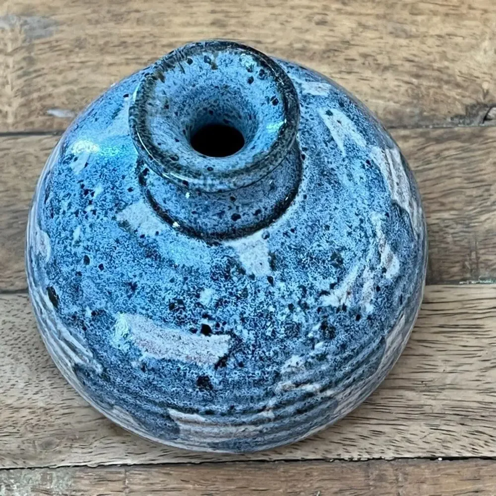 Vintage 86 Studio Pottery Stoneware Bud Vase 4
